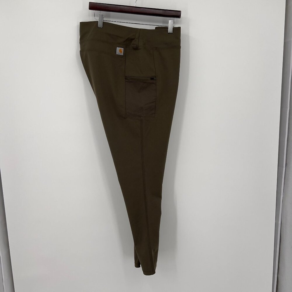 Carhartt Women's XXL Tall 2XLT Fitted Fit Olive Cargo Legging Pants
